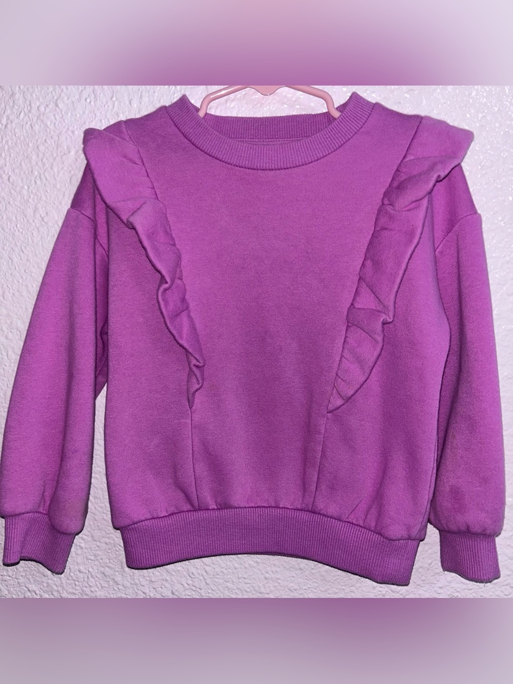 Tucker + Tate Girls Purple Ruffle Sweatshirt